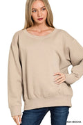Fleece Boat Neck Sweatshirt