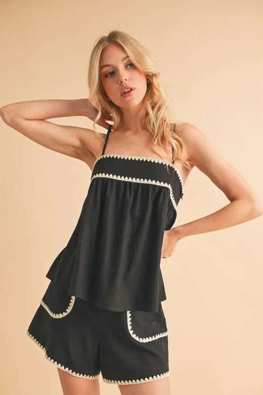 Aemi+Co Bali Rickrack Trim Cami