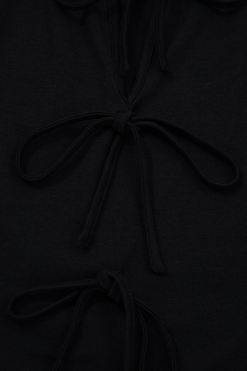 Black Plus Size Solid Color Bow Tie Peplum Tank Top