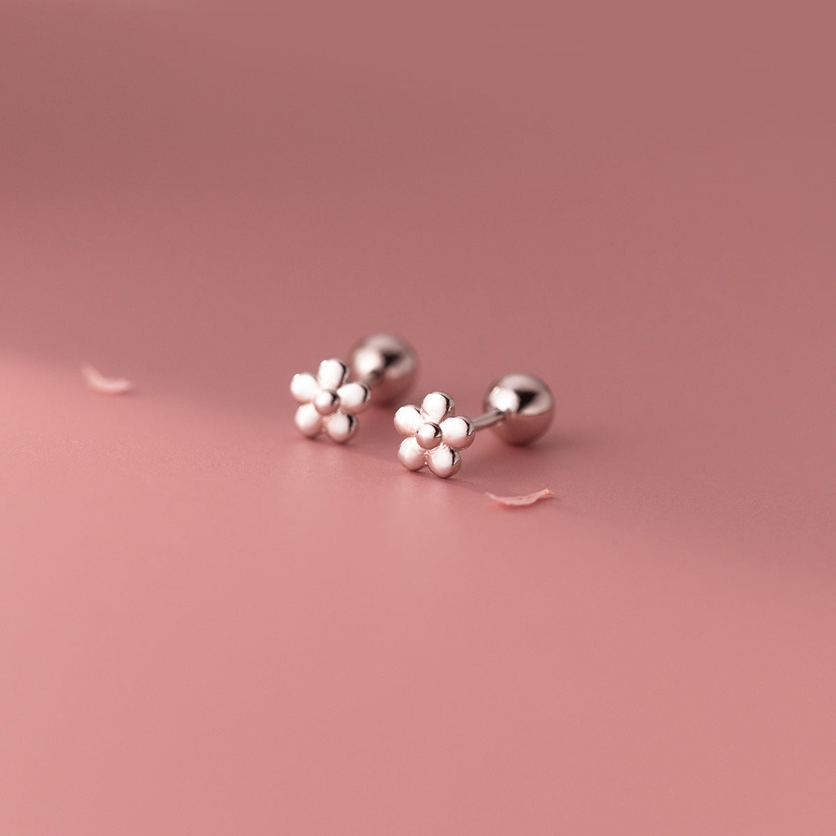 S925 Sterling Silver Flower Thread Earrings