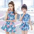 Mother And Daughter With The Same Paragraph To Cover The Belly Thin Swimsuit Set