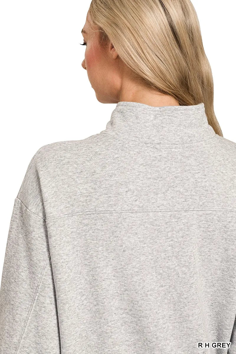 Fleece Half Zip Sweatshirt