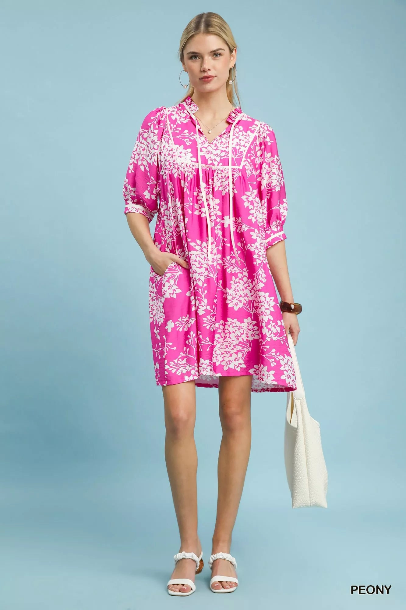 Floral Babydoll Dress with Pockets