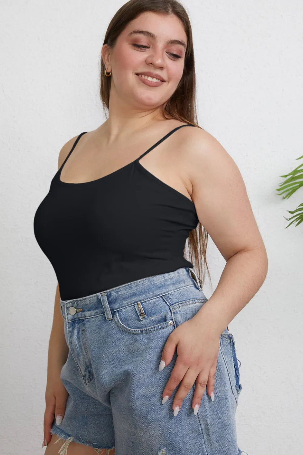 Full Size Round Neck Slim Cami Plus Size