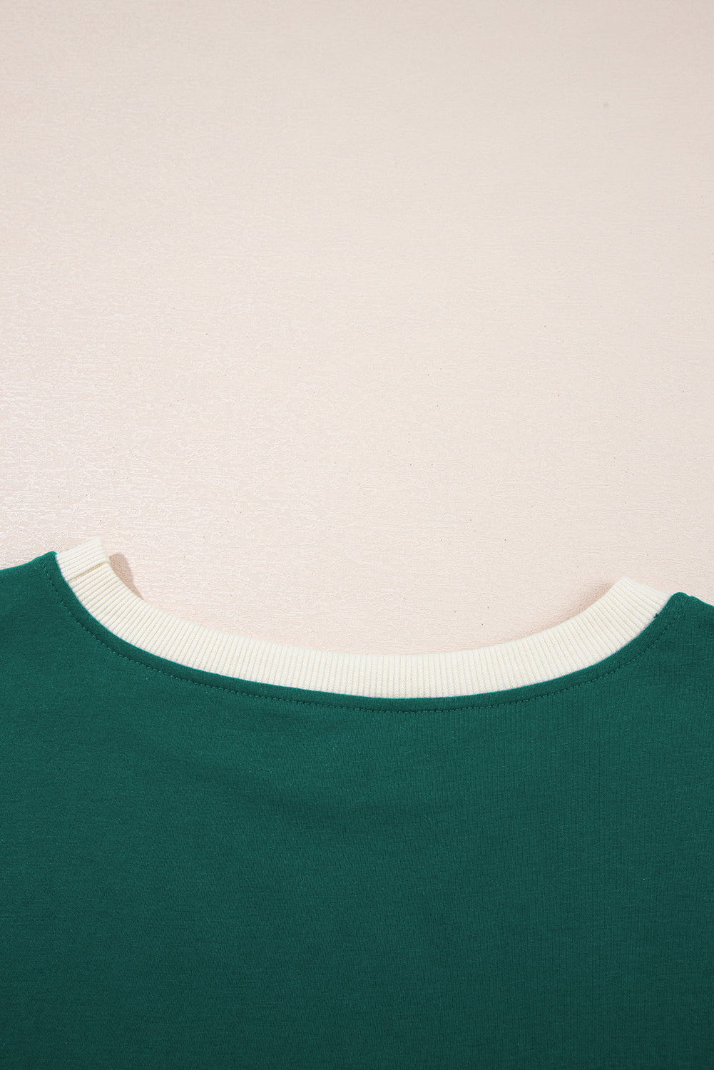 Evergreen Colorblock Edge Drop Shoulder T Shirt and Skirt 2Pcs Set