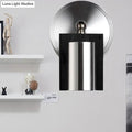 DecorBites™ 1-Light Bedroom Wall Sconce in Black with Metal Shade – Warm/White Lighting