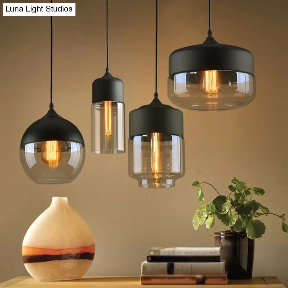 DecorBites™ 1 Light Pendant Lighting Retro Industrial Style Glass Pendant Ceiling Lights for Restaurant