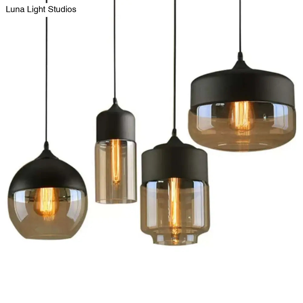 DecorBites™ 1 Light Pendant Lighting Retro Industrial Style Glass Pendant Ceiling Lights for Restaurant