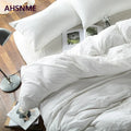 DecorBites™ 100% Cotton White Duvet Cover Set