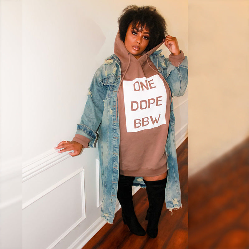 “Hot Girl Hoodies” Sweater Dress