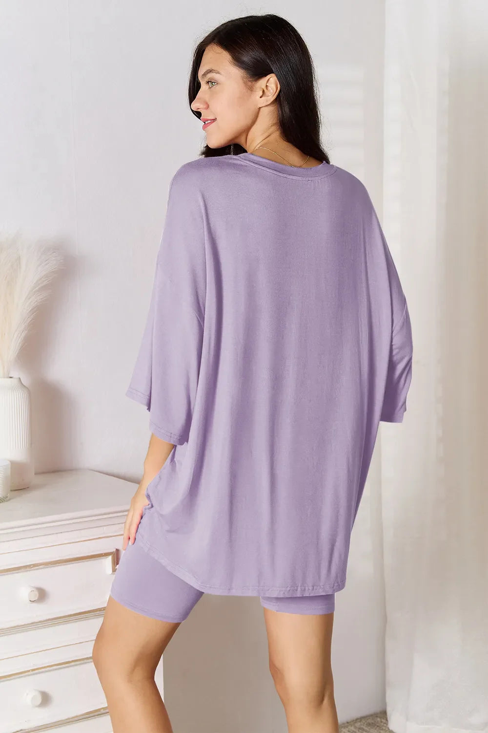 I am a Fashion Junky Full Size Soft Rayon Three-Quarter Sleeve Top and Shorts Set