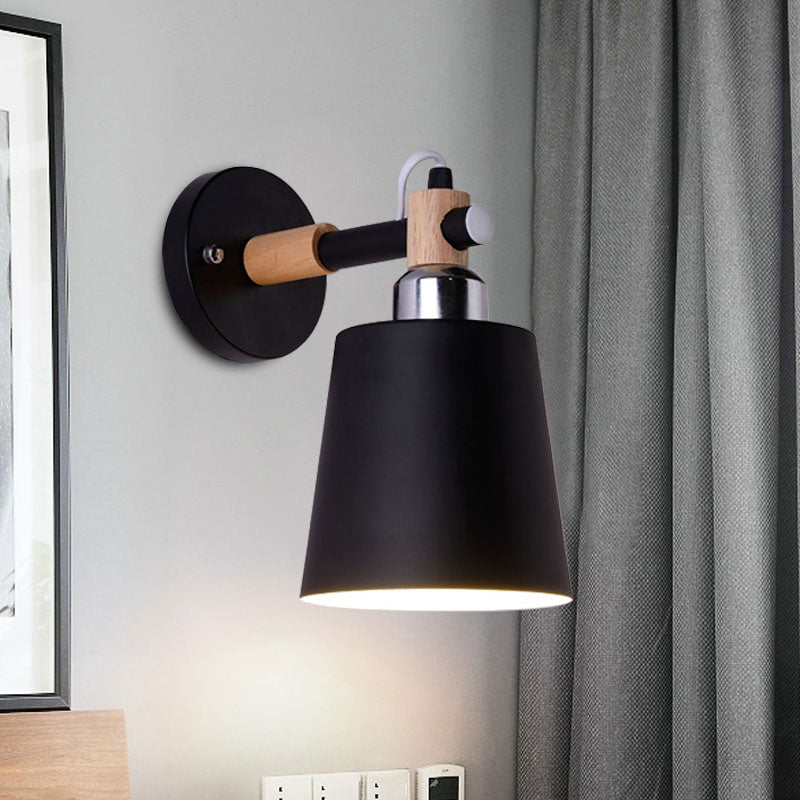 DecorBites™ Nordic Monochrome Rotatable Wall Lamp with Empire Shade, Ideal for Stairs