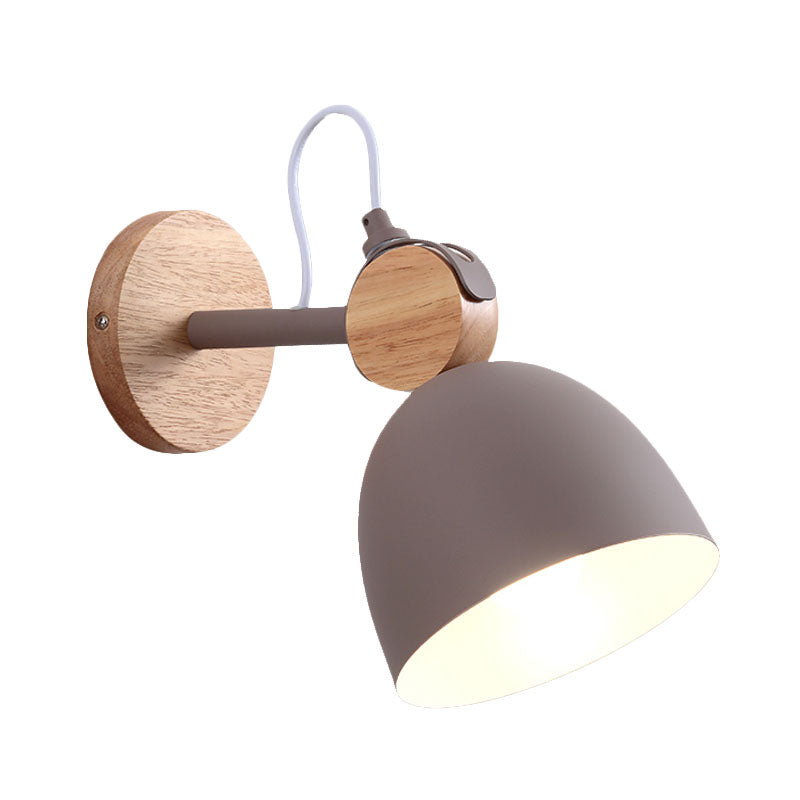 DecorBites™ Nordic Wall Lamp with Angle-Adjustable Domed Shade and One Light for Bedroom