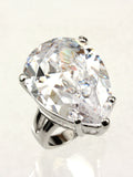 Oversize Statement Ring with Cubic Zirconia – Trendy Fashion Jewelry
