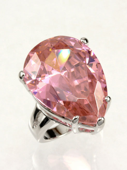 Oversize Statement Ring with Cubic Zirconia – Trendy Fashion Jewelry