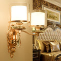 DecorBites™ Modern Dual Cylinder 2-Light Gold Wall Sconce with Clear and Frosted Glass