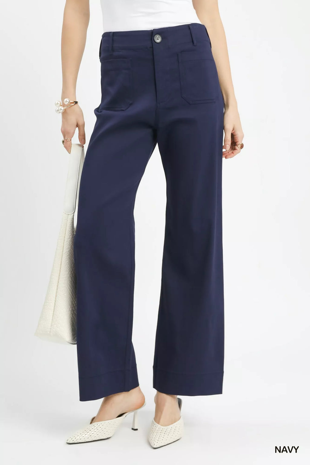 Button Stretched Pants
