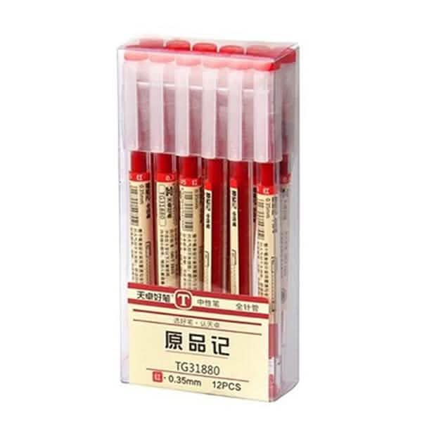 12-Piece Set: 0.35mm Water-based Pen Gel Pen