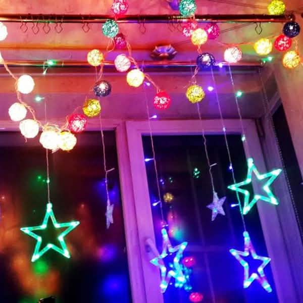 12 Stars 138 LED Curtain String Lights