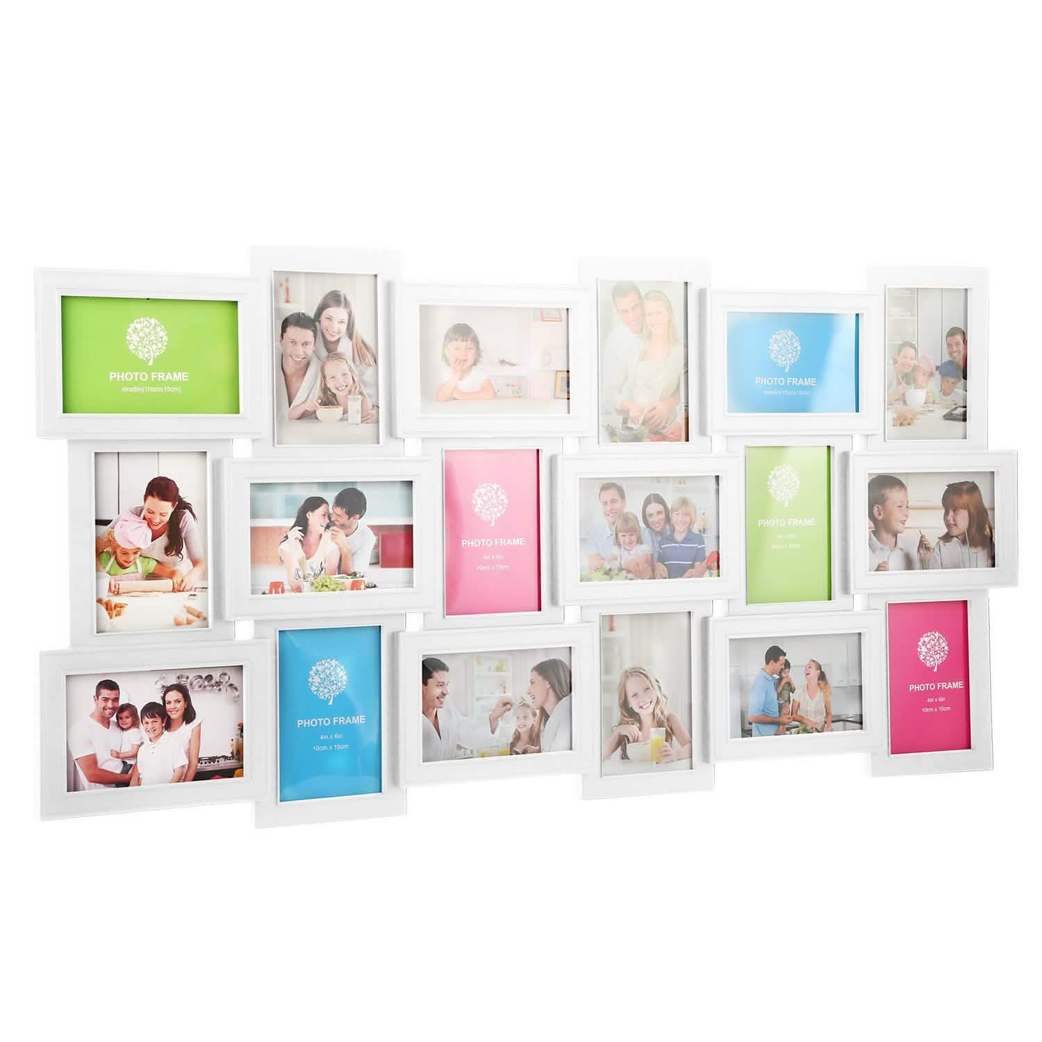 12/18 Picture Frames Collage for Photos in 4" x 6" Glass Protection