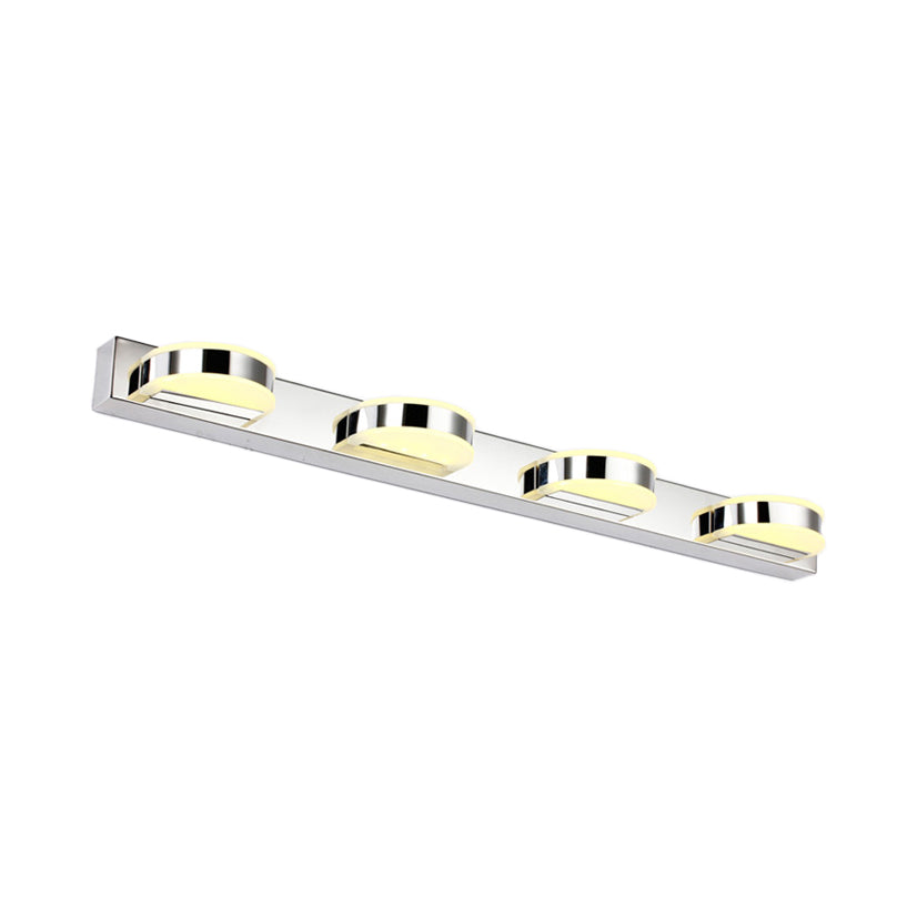DecorBites™ Waterproof LED Vanity Mirror Light with Acrylic Lampshade - Chrome Sconce Lamp in Warm/White Light