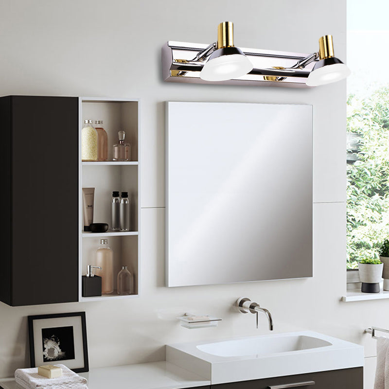 DecorBites™ Modern Stainless Steel Wall Light with Acrylic Cone Shade - 2/3 Lights - Warm/White Lighting