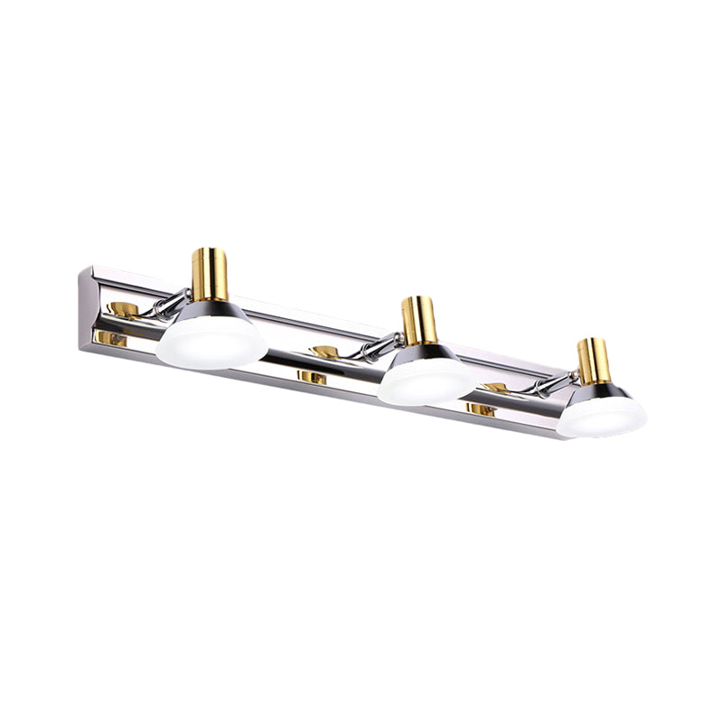 DecorBites™ Modern Stainless Steel Wall Light with Acrylic Cone Shade - 2/3 Lights - Warm/White Lighting