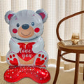Cartoon Love Standing Bear Valentine's Day Wedding Decoration Aluminum Balloon