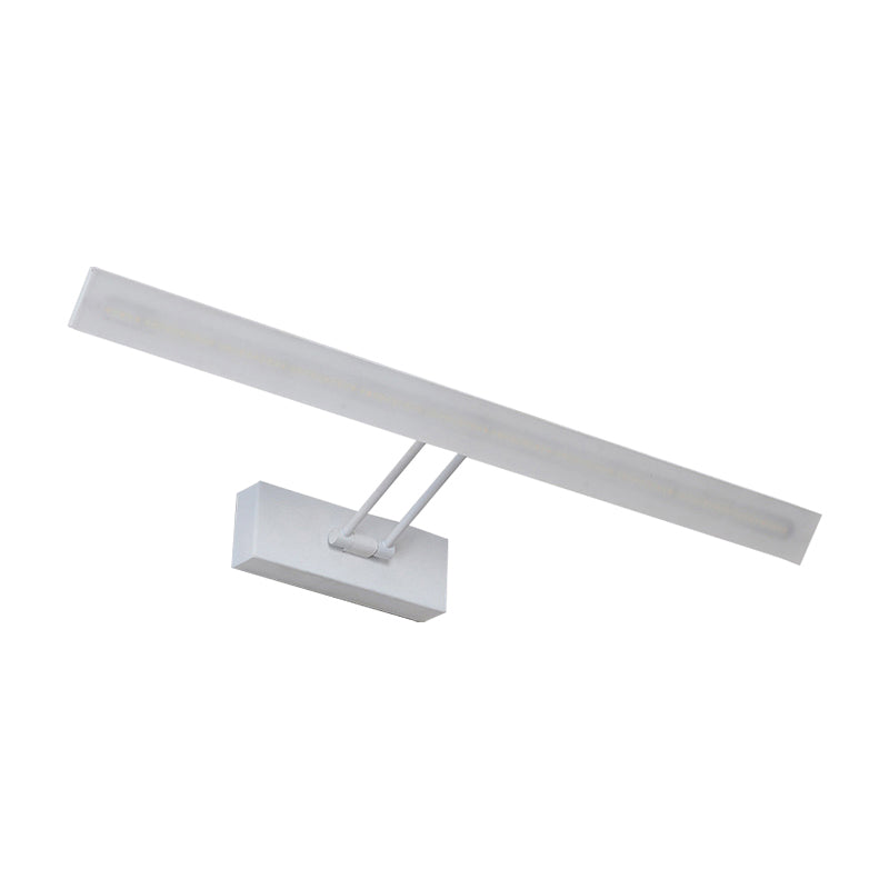 DecorBites™ Modern Rectangular Wall Light - Black/White - 16.5"/20.5" W LED Acrylic Vanity Lighting - Warm/White for Bathroom