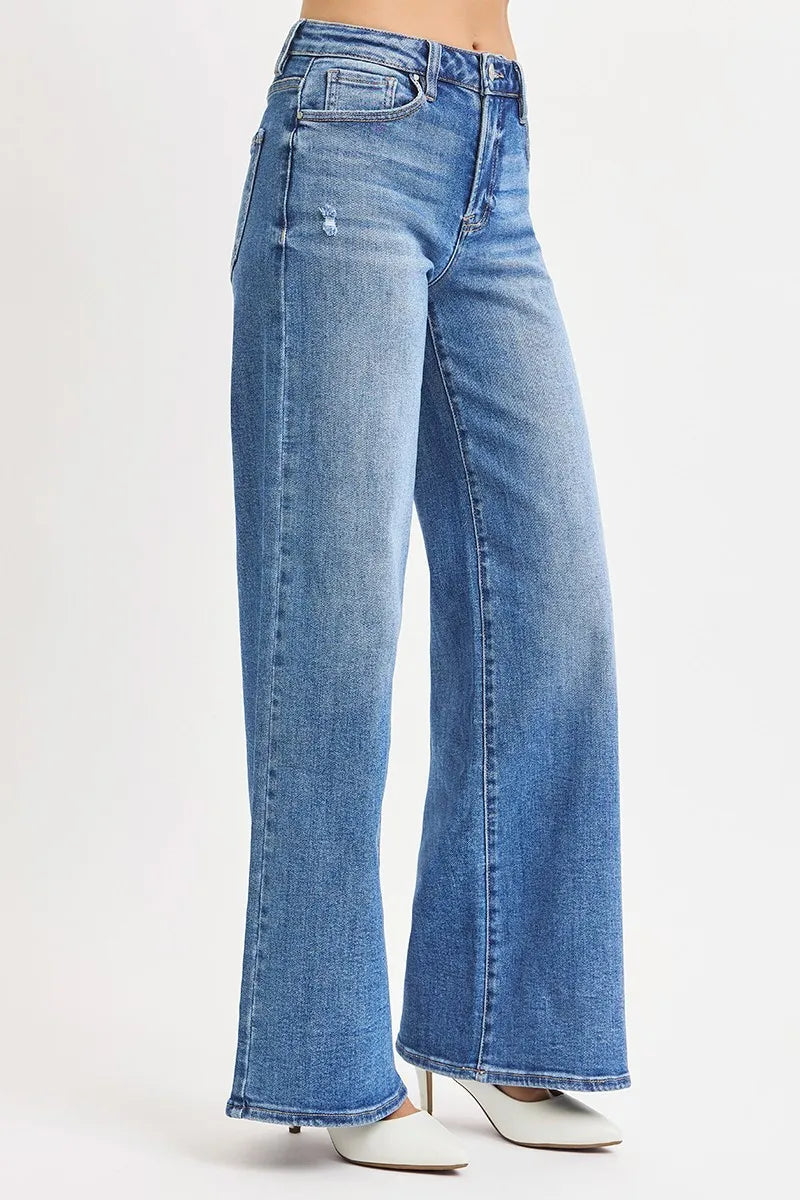 Full Size High Rise Wide Leg Jeans Plus Size