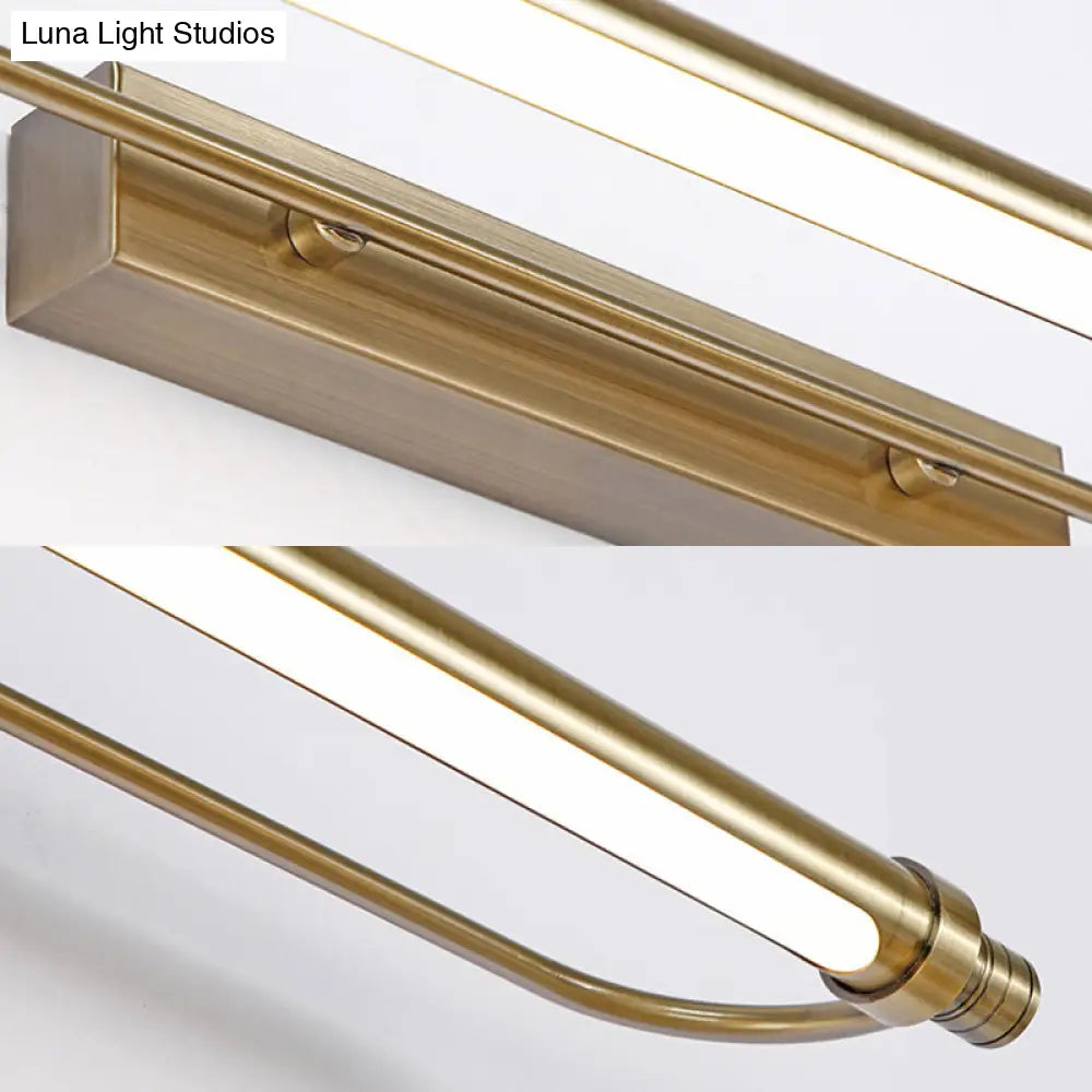 DecorBites™ 16"/21" Tubed Vanity Light Fixture in Bronze with LED Metal and Acrylic Design – Warm/White Lighting