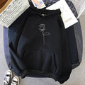 Candy Black Rose Print Sport Hoodie See size chart under “more details”