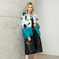 Faux Fur Two-tone Fur Stitching Plush Fur Coat See size chart under “more details”