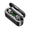 F9 Bluetooth Headset Tws Wireless Bluetooth 5.1 Stereo Digital Display Binaural In-Ear Private Mode Headset