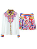 Small And Tall Suit Foreign Style Spring Dress Women's New Shirt Short Skirt Fried Street Suit Skirt Two Piece Set See size chart under “more details”