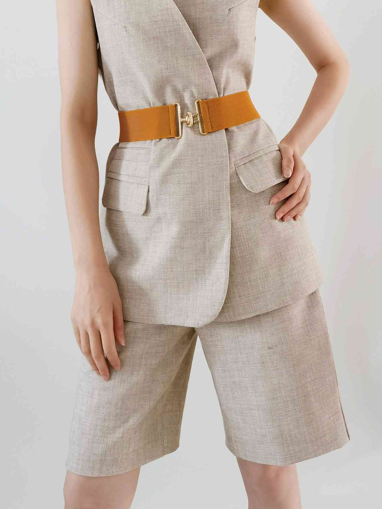 StylishFit Elastic Wide Belt – Adjustable Comfort and Chic Design See size chart under “more details”
