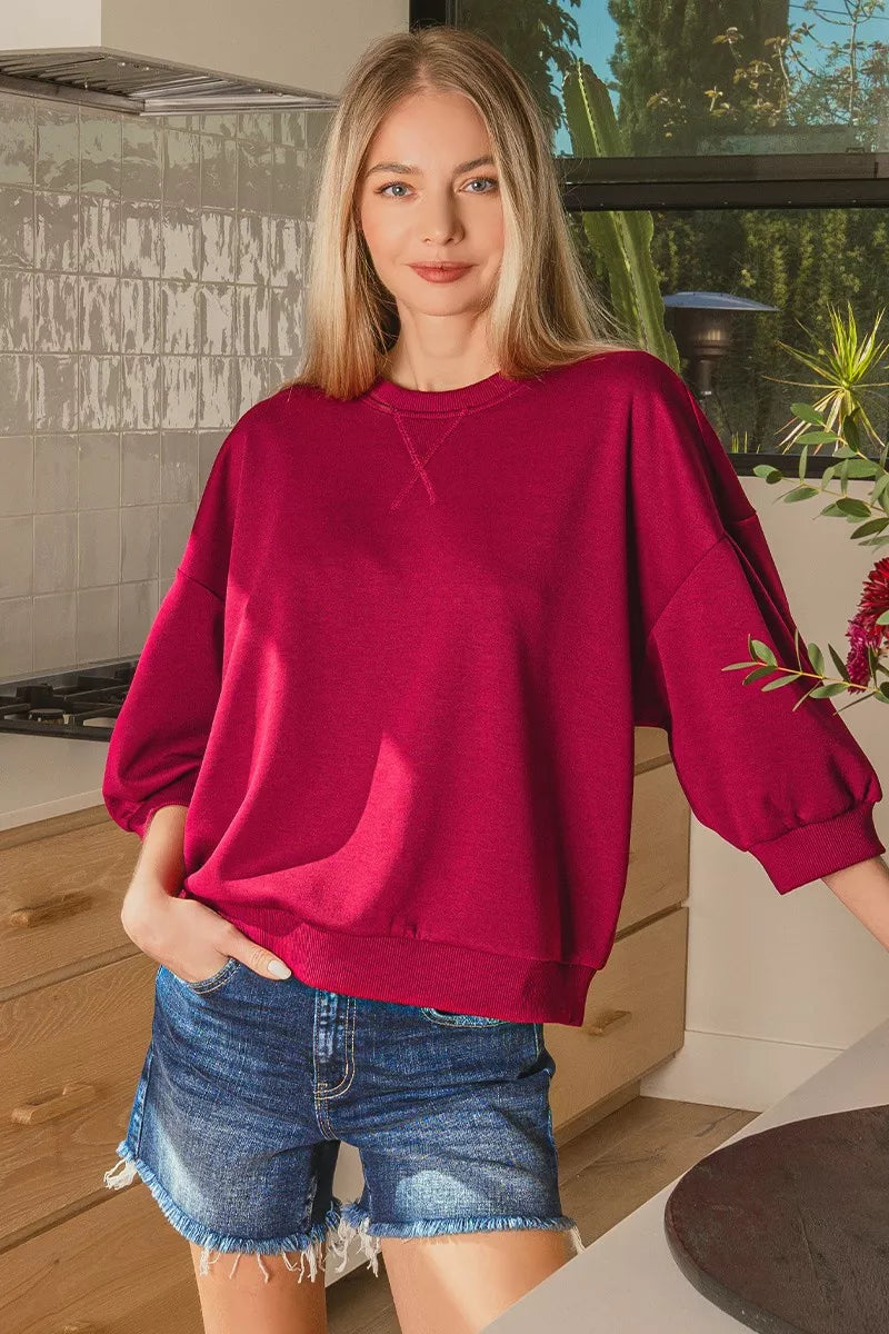 Scuba Dolman Sleeve Sweatshirt