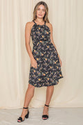 Floral Halter Top Midi Dress See size chart under “more details”