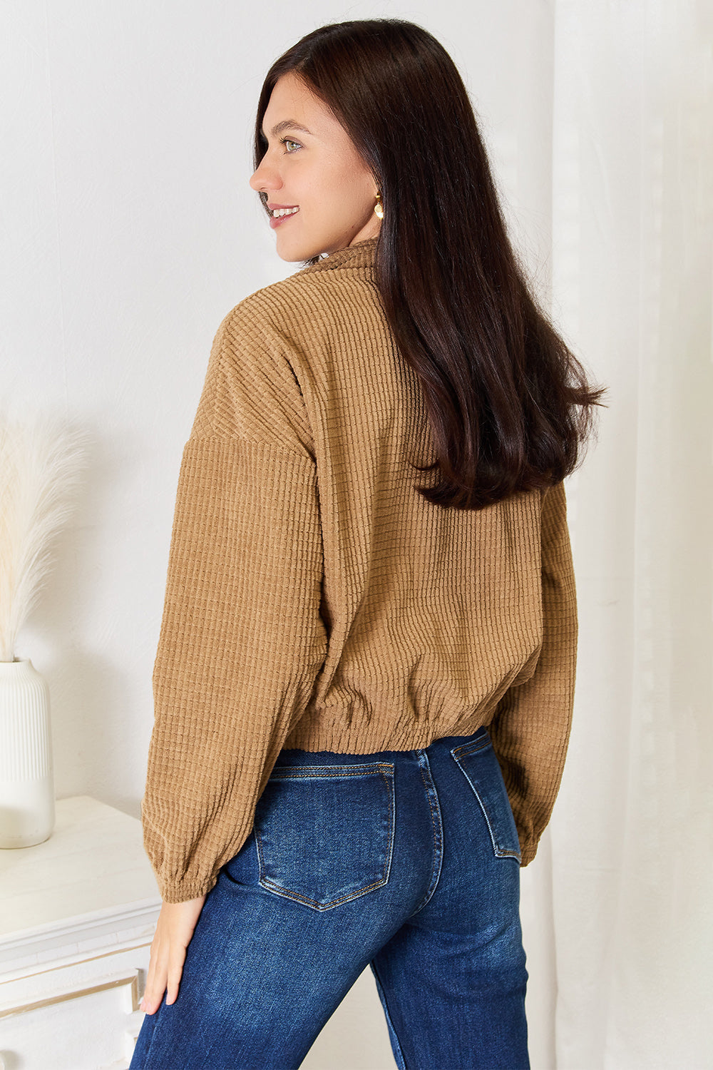 I am a Fashion Junky Long Sleeve Dropped Shoulder Jacket