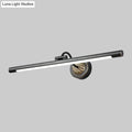 DecorBites™ 17-22" Modish Swing Arm Wall Lamp with LED Black Vanity Mirror Light