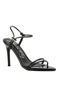 HIGH PORCH DRAWSTRING BAND HIGH HEELED SANDAL See size chart under “more details”