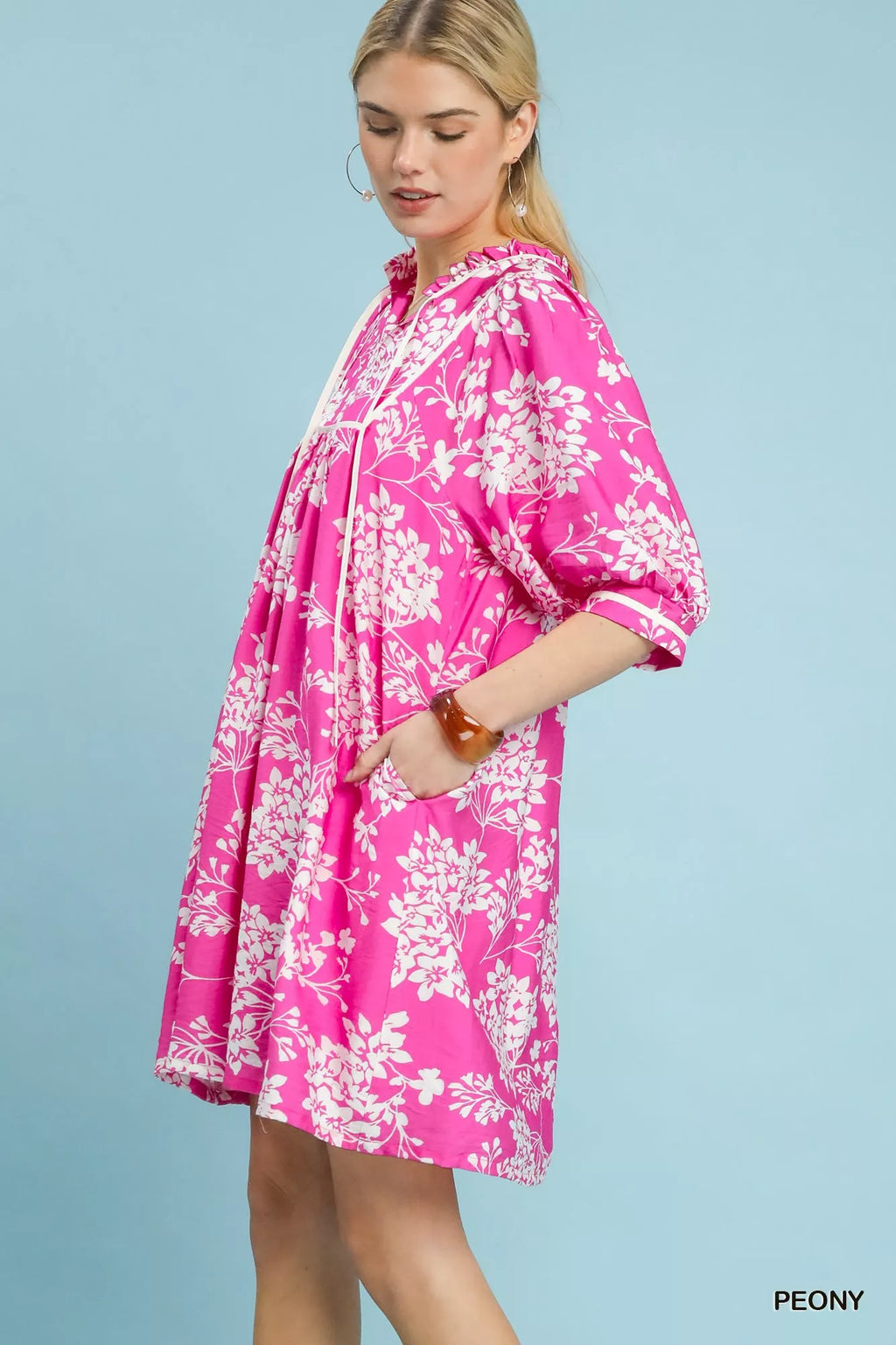 Floral Babydoll Dress with Pockets