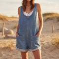 Women's Loose Denim Overall Shorts – Summer Streetwear Bib Shorts