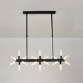 DecorBites™ 18/24-Light Linear Acrylic Shade Ceiling Pendant for Dining Room - Black/White/Gold, Ideal Over Island