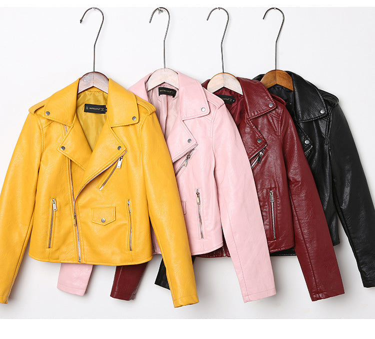 Women's Extra-Long Slim-Fit Cowhide Leather Jacket - Washed Motorcycle Coat with Bow Detail & Hood (100cm+ Length)