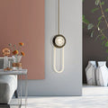 DecorBites™ Stylish Oval Wall Sconce LED Lamp in Black-Gold for Metallic Doorways