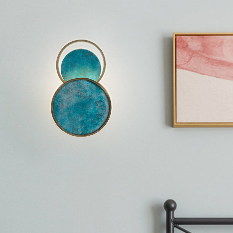 DecorBites™ Gold Metal Wall Lamp with Postmodern Design and 1 Light for Living Rooms