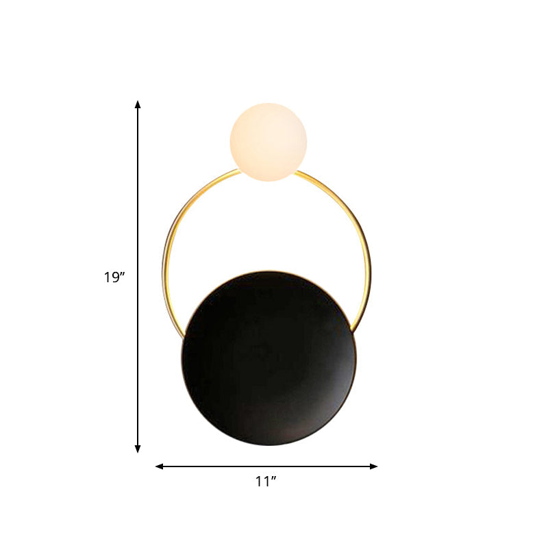 DecorBites™ Gold Metal Wall Lamp with Postmodern Design and 1 Light for Living Rooms