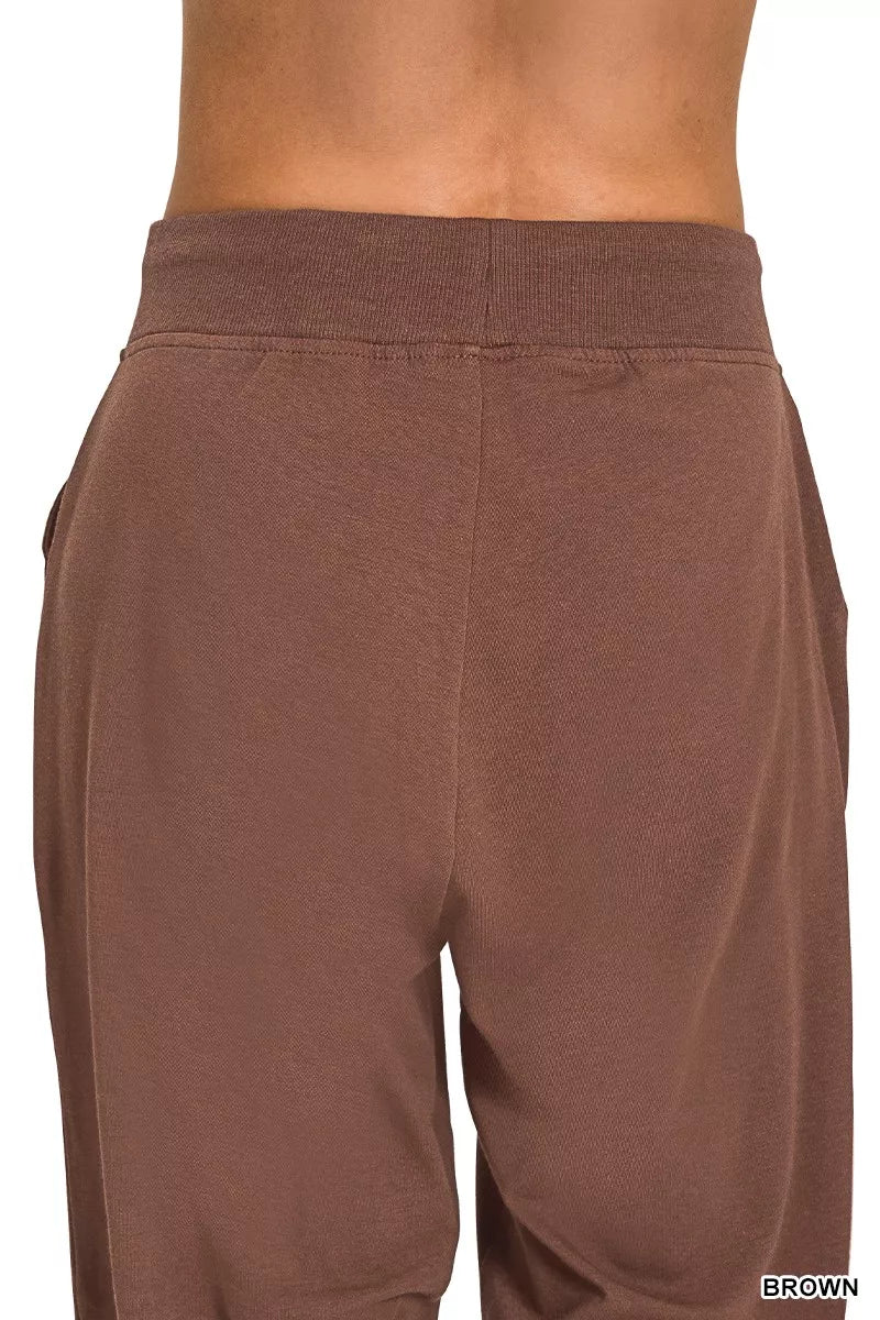 Drawstring Cotton Joggers with Pockets