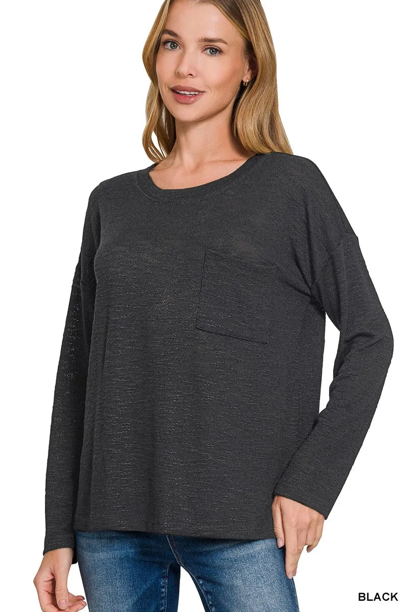 Slub Hacci Long Sleeve T-Shirt